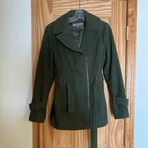 Guess Women's Medium Olive Pea Coat